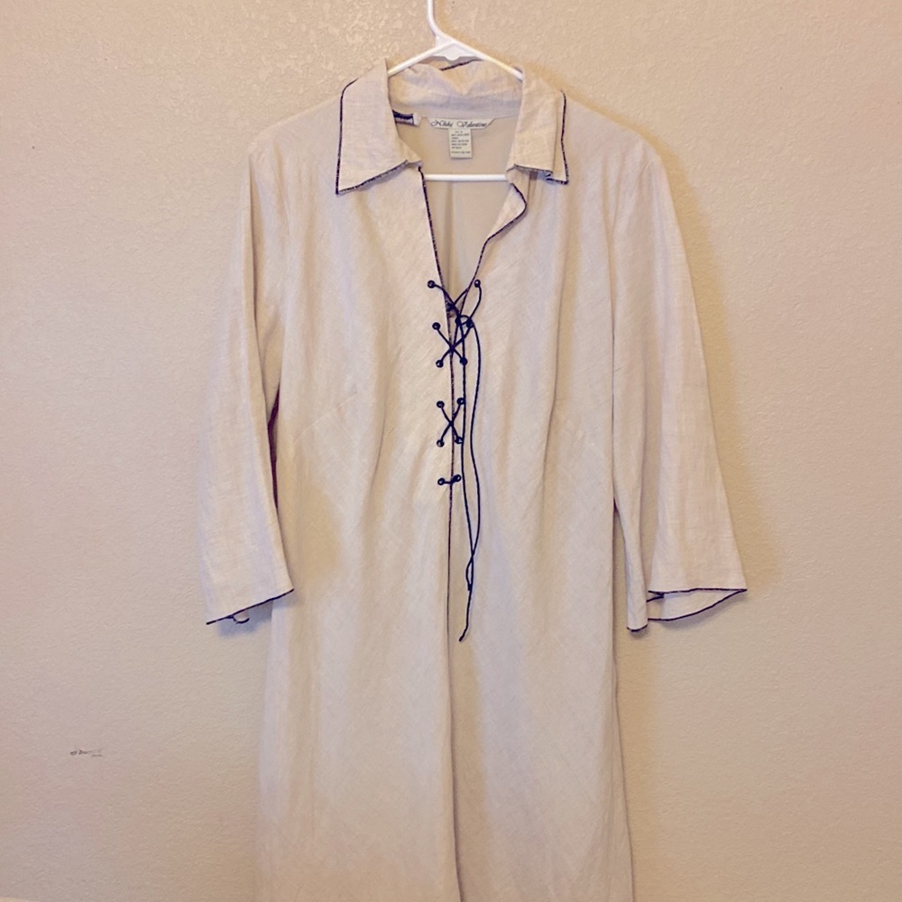 Nikki Valentine 100% Pure Irish Linen Long Dress Size 14
